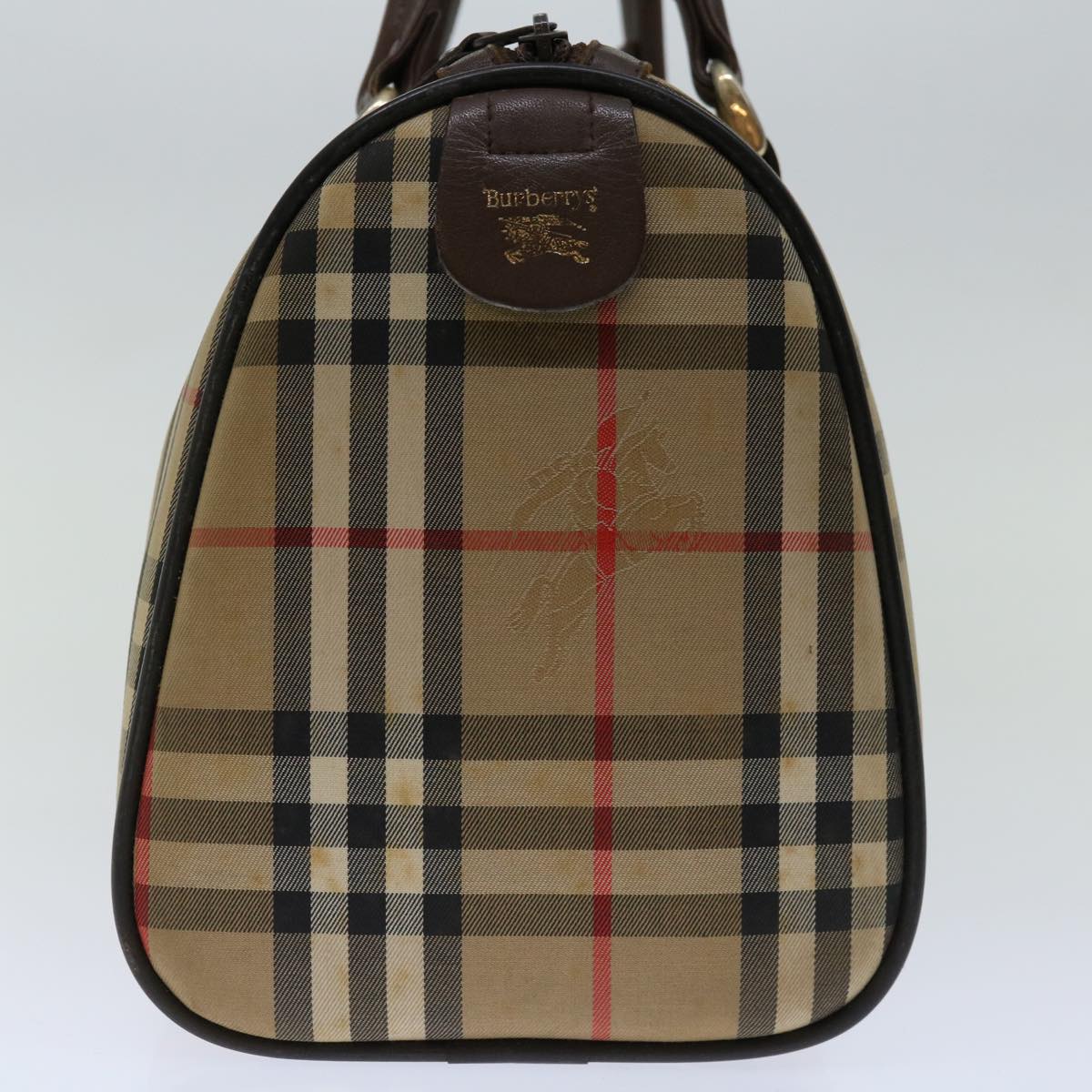Burberry Luxury ss Nova Check Hand Bag Auth Bs12607 Canvas Beige Travel Bag