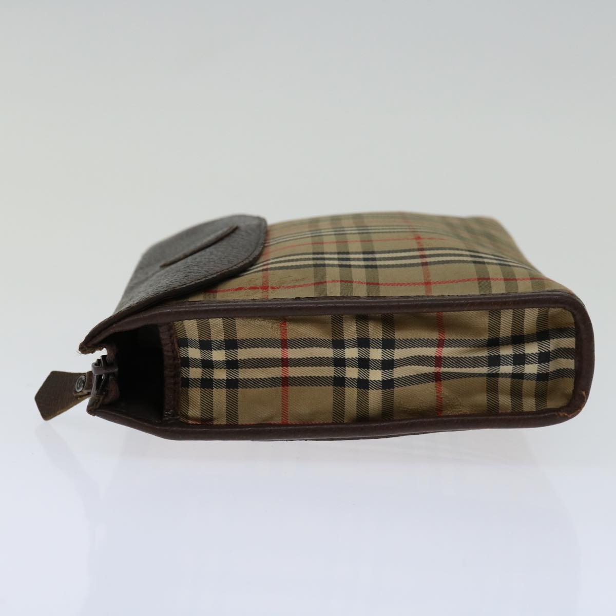 Burberry Luxury ss Nova Check Clutch Bag Auth Bs12774 Canvas Beige