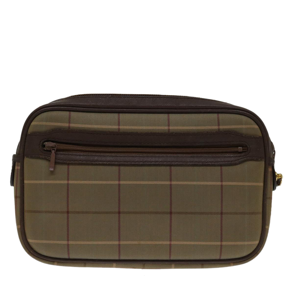 Burberry Luxury ss Nova Check Clutch Bag Auth Bs12786 Canvas Beige