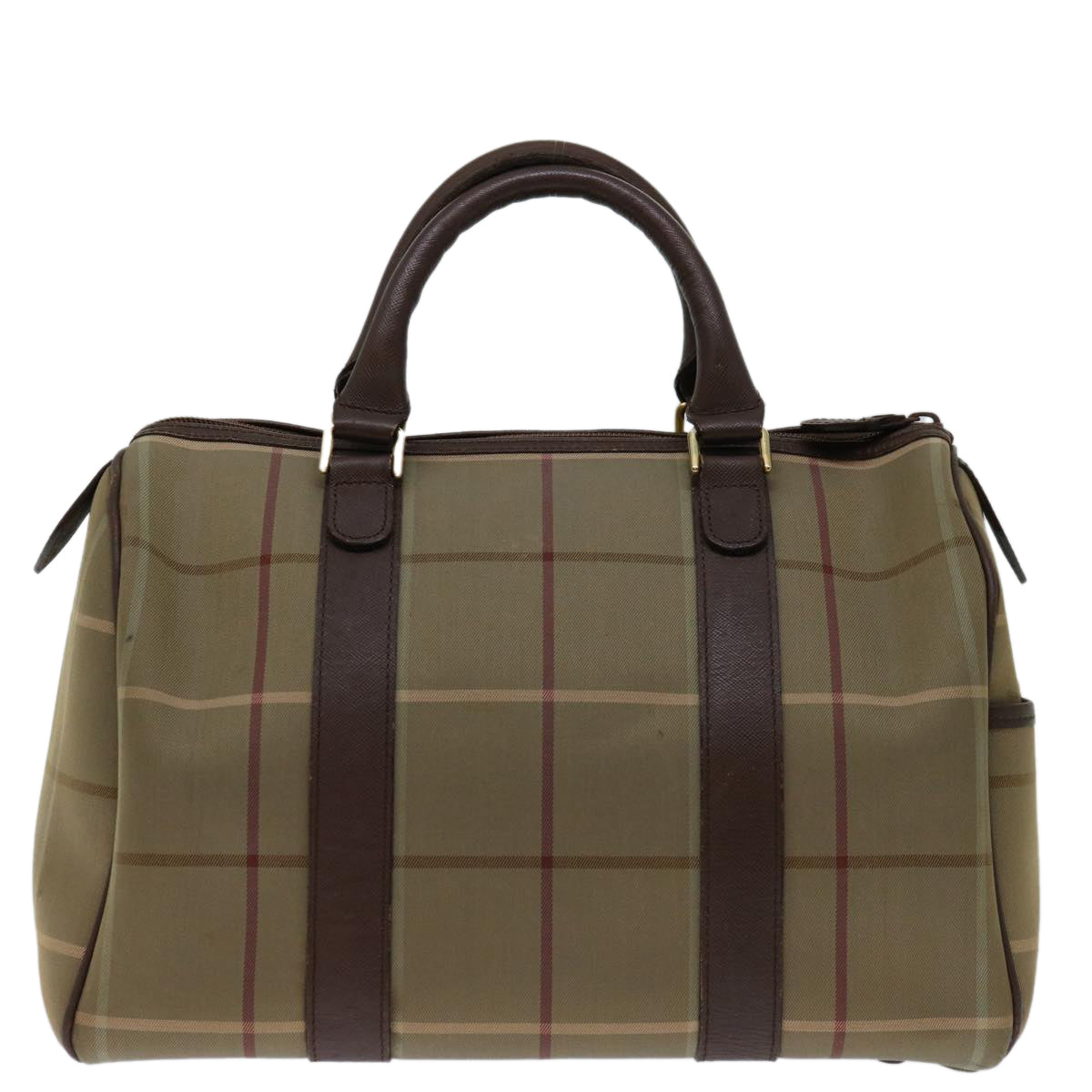 Burberry Luxury ss Nova Check Hand Bag Auth Bs12789 Canvas Beige Travel Bag