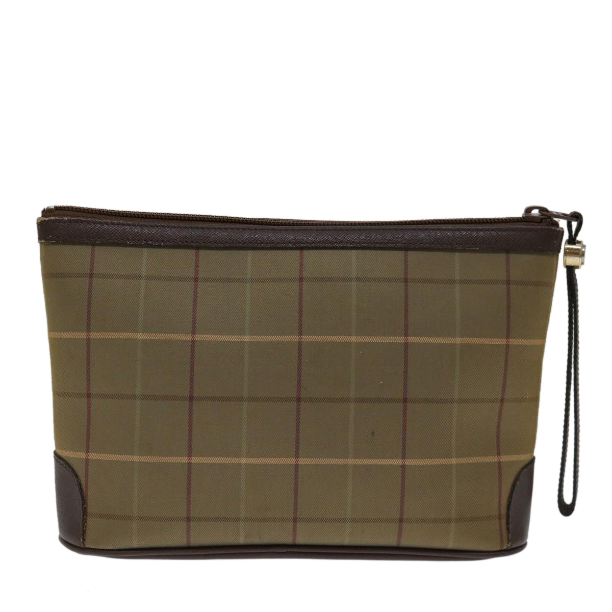 Burberry Luxury ss Nova Check Clutch Bag Auth Bs12792 Canvas Beige