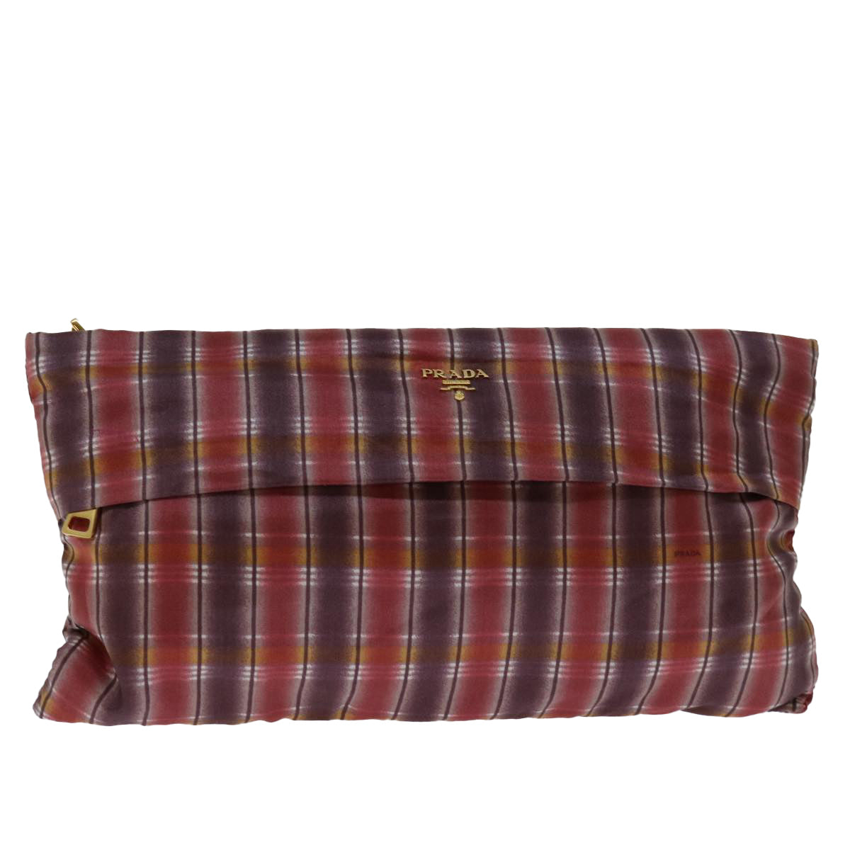 Prada Clutch Bag Auth Nylon Red