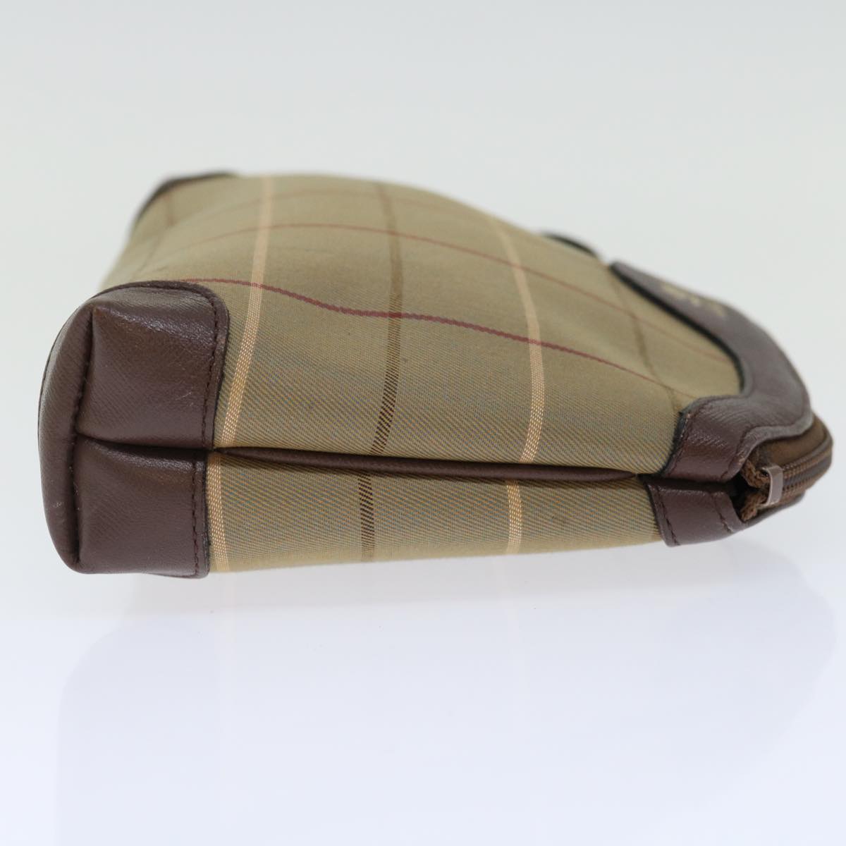 Burberry Luxury ss Nova Check Clutch Bag Auth Bs13397 Canvas Brown