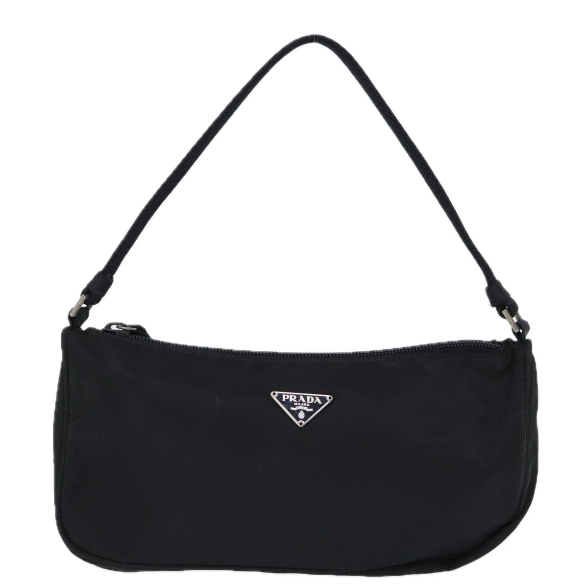 Prada Accessory Pouch Auth Luxury Handbag Nylon Black Clutch Bag