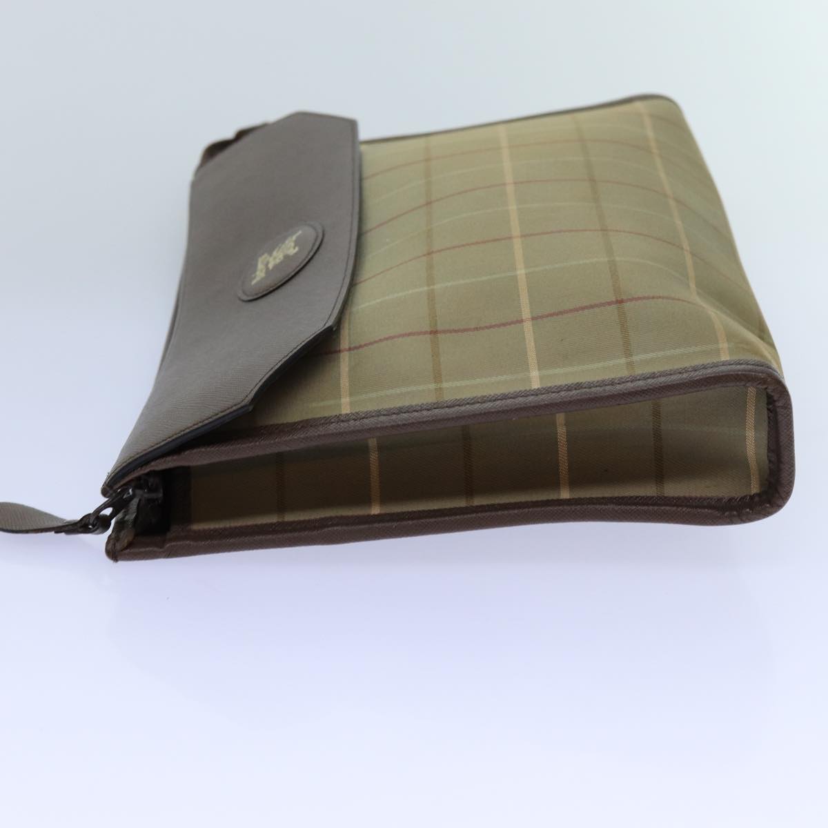 Burberry Luxury ss Nova Check Clutch Bag Auth Bs13777 Canvas Brown Beige