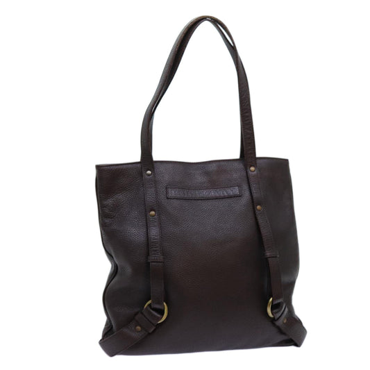 Burberry Luxury Tote Bag Auth Bs13779 Leather Brown