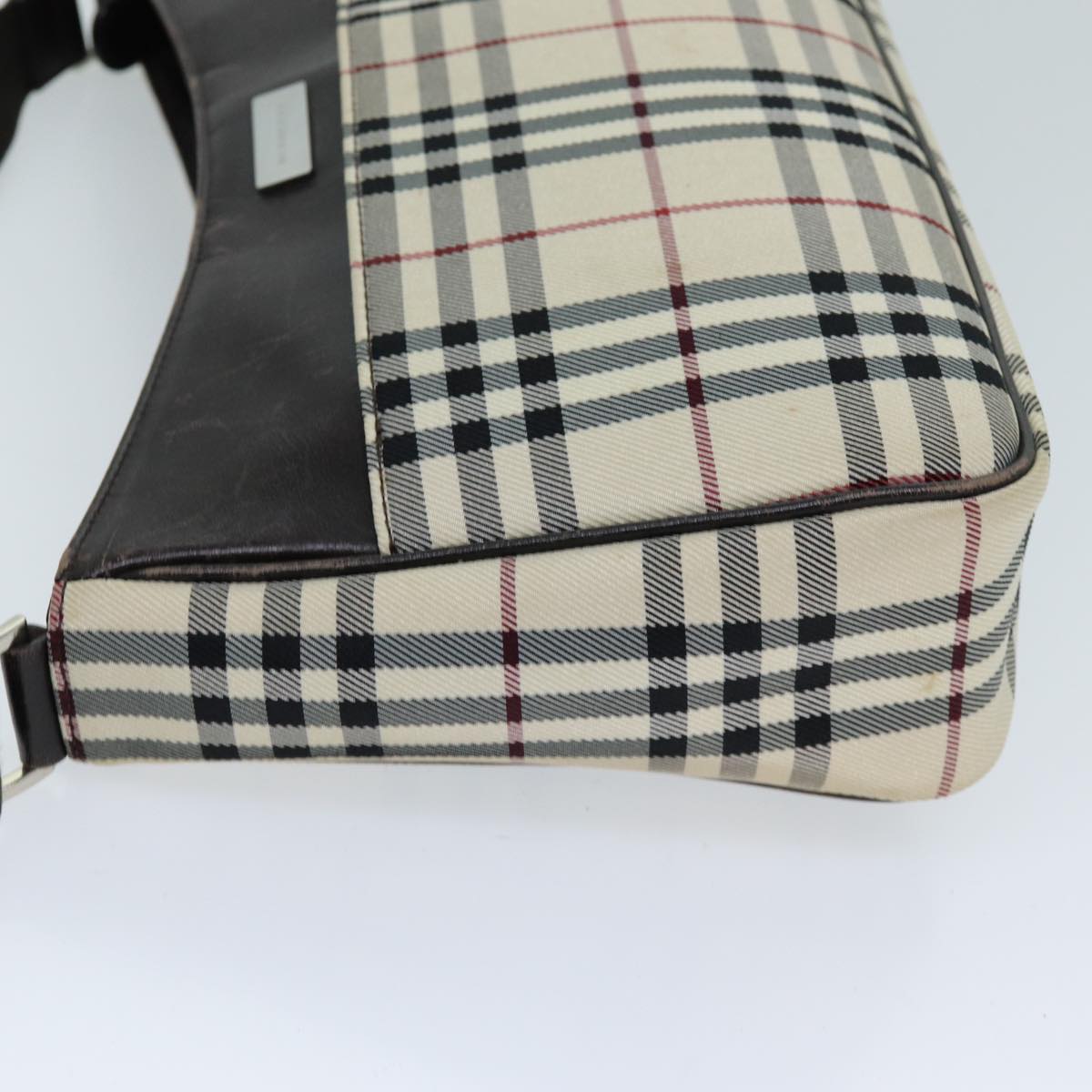 Burberry Luxury Nova Check Shoulder Bag Auth Bs13859 Canvas Beige