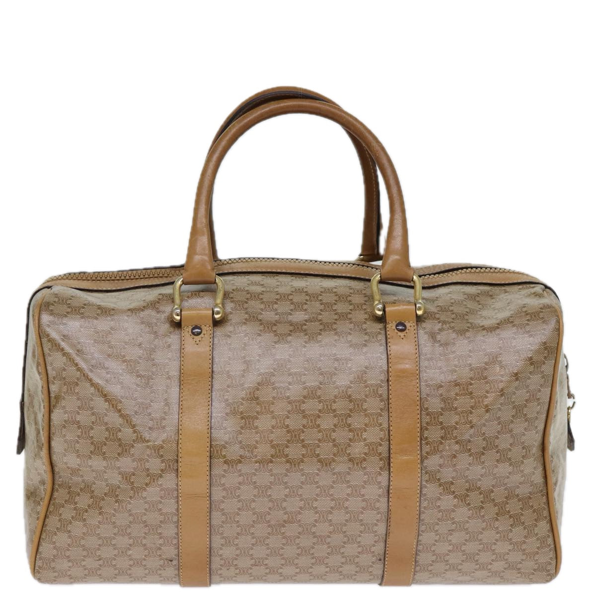 Luxury Macadam Boston Bag Coated Canvas Beige Travel Bag