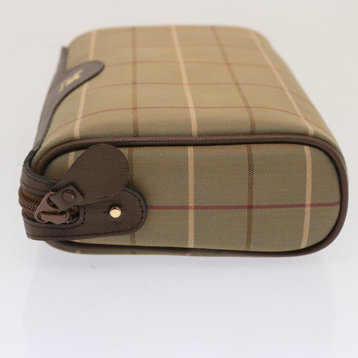 Burberry Luxury ss Nova Check Clutch Bag Auth Bs14027 Canvas Beige