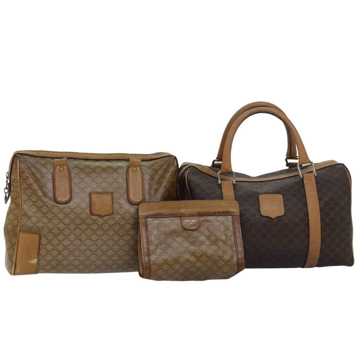 Luxury Macadam Pouch Hand Bag Pvc Set Leather Canvas Travel Bag