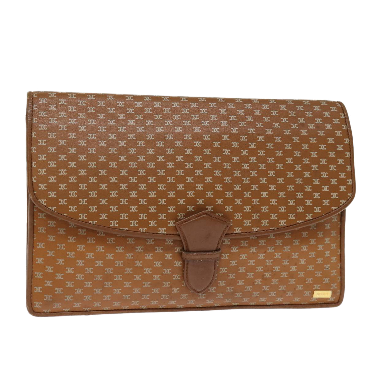 Luxury Macadam Clutch Bag Canvas Brown