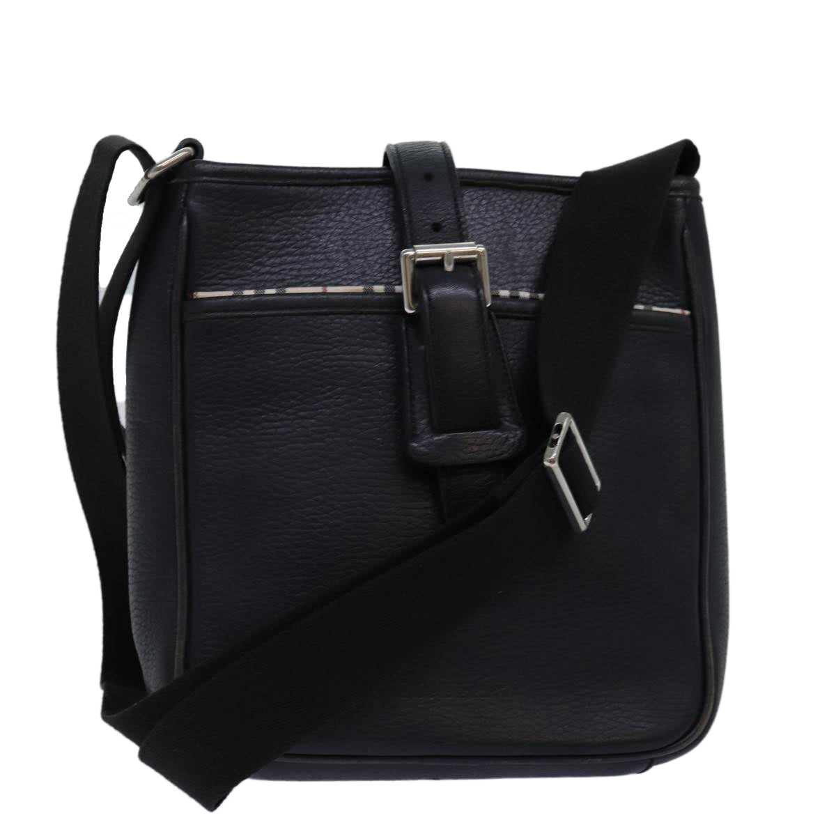 Burberry Luxury Shoulder Bag Auth Bs14162 Leather Black