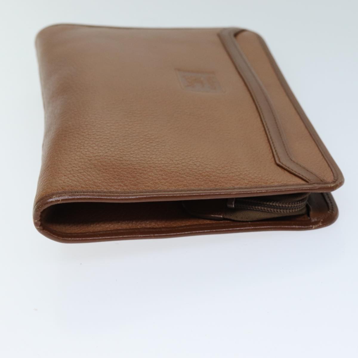 Burberry Luxury ss Clutch Bag Auth Bs14350 Leather Brown
