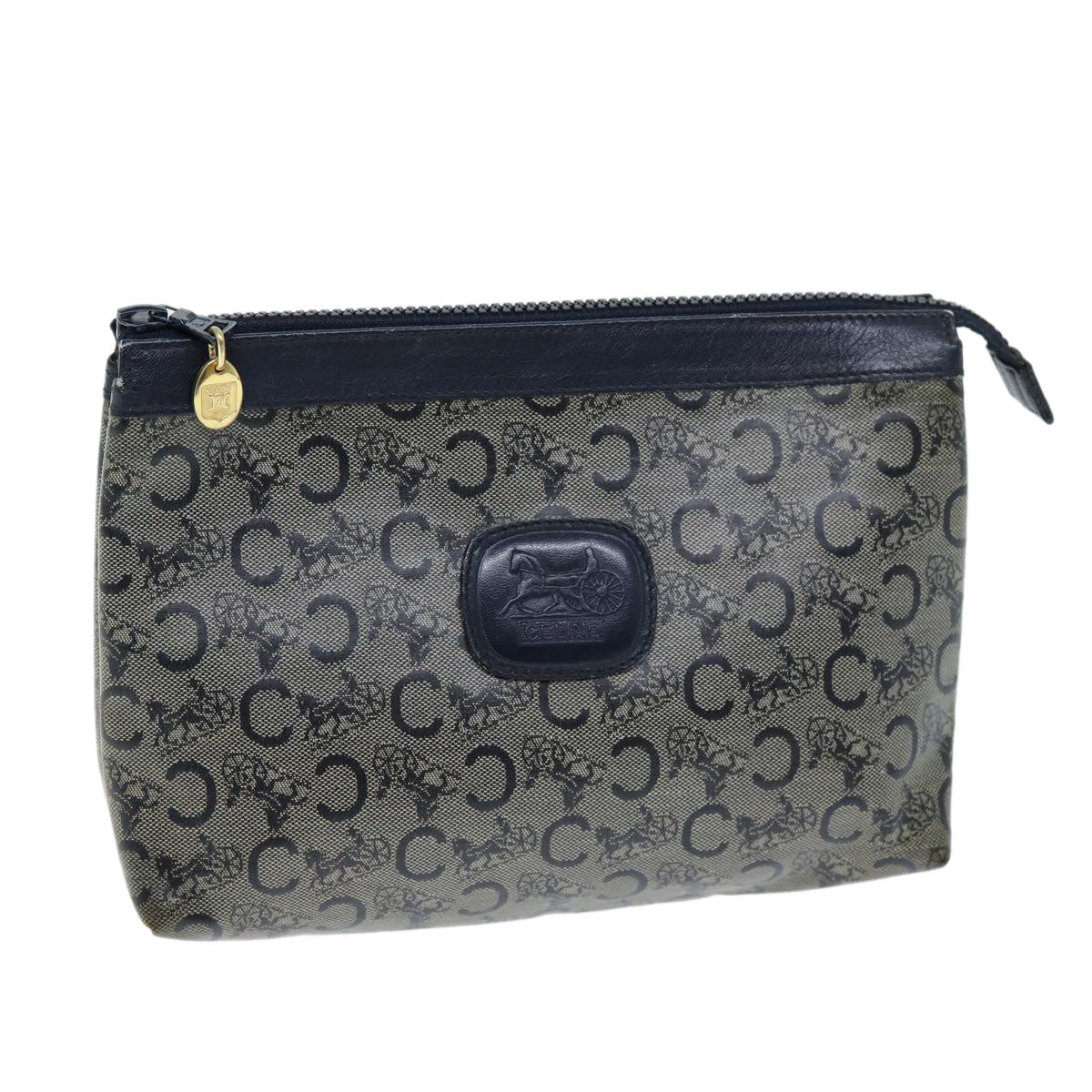 Luxury C Macadam Pouch Navy Handbag Canvas Travel Bag