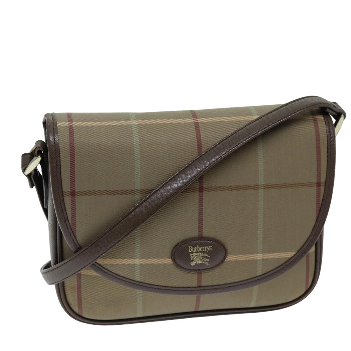 Burberry Luxury ss Nova Check Shoulder Bag Auth Bs14432 Canvas Beige