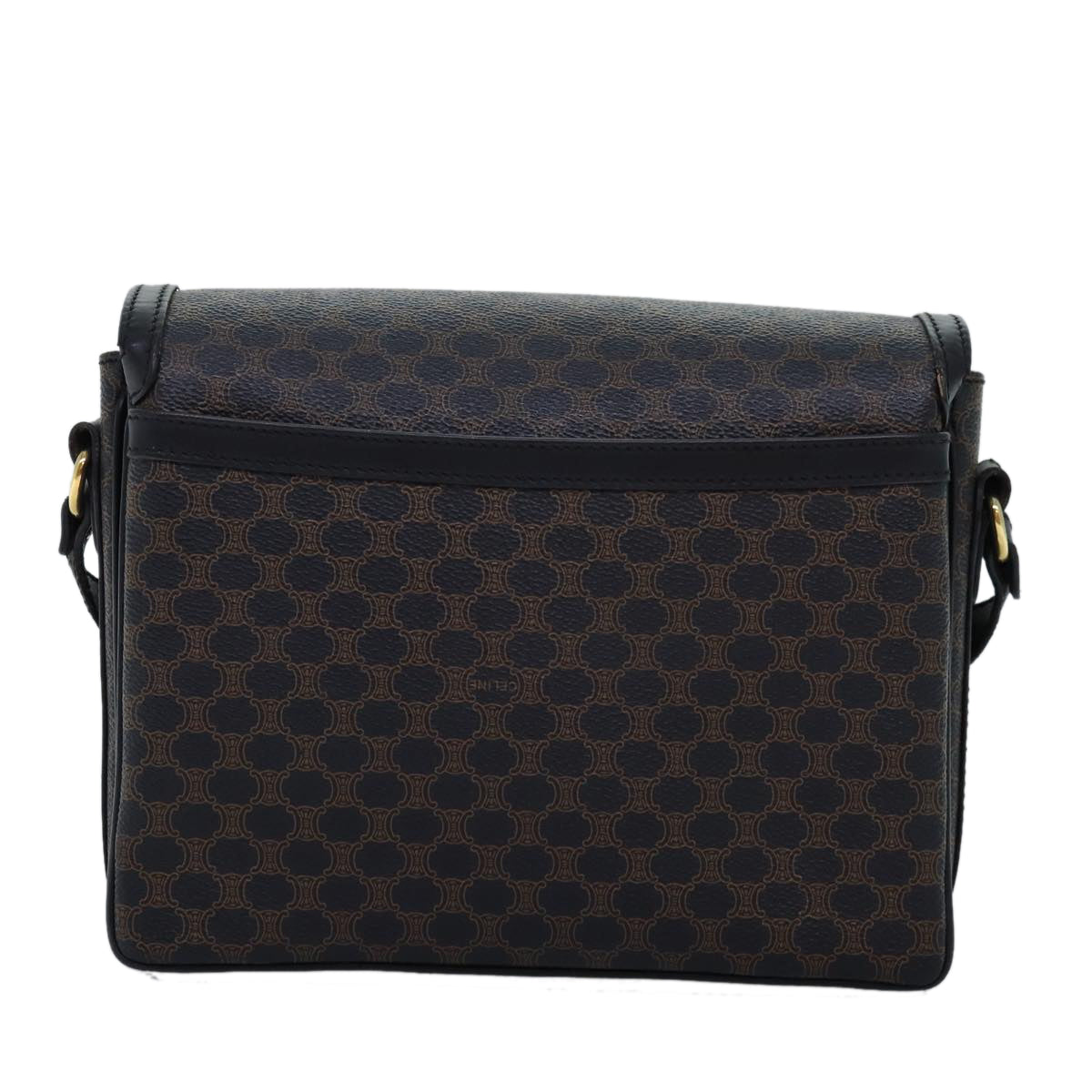 Luxury Macadam Shoulder Bag Pvc Canvas Black