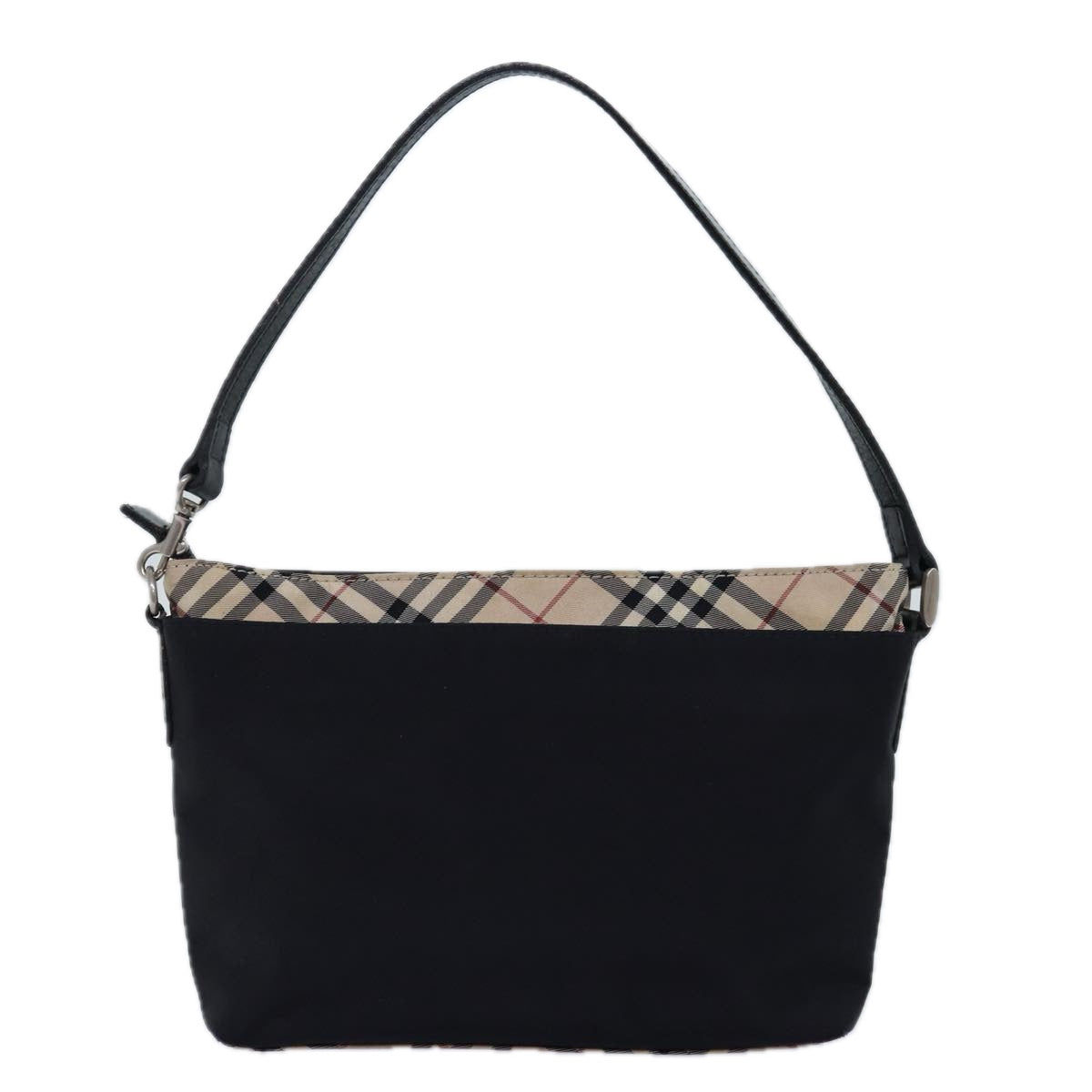 Burberry Luxury Nova Check Shoulder Bag Auth Bs14564 Nylon Black Beige