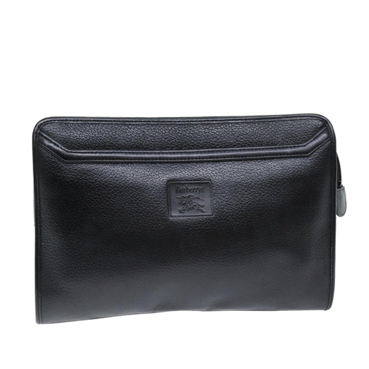 Burberry Luxury ss Clutch Bag Auth Bs14647 Leather Black