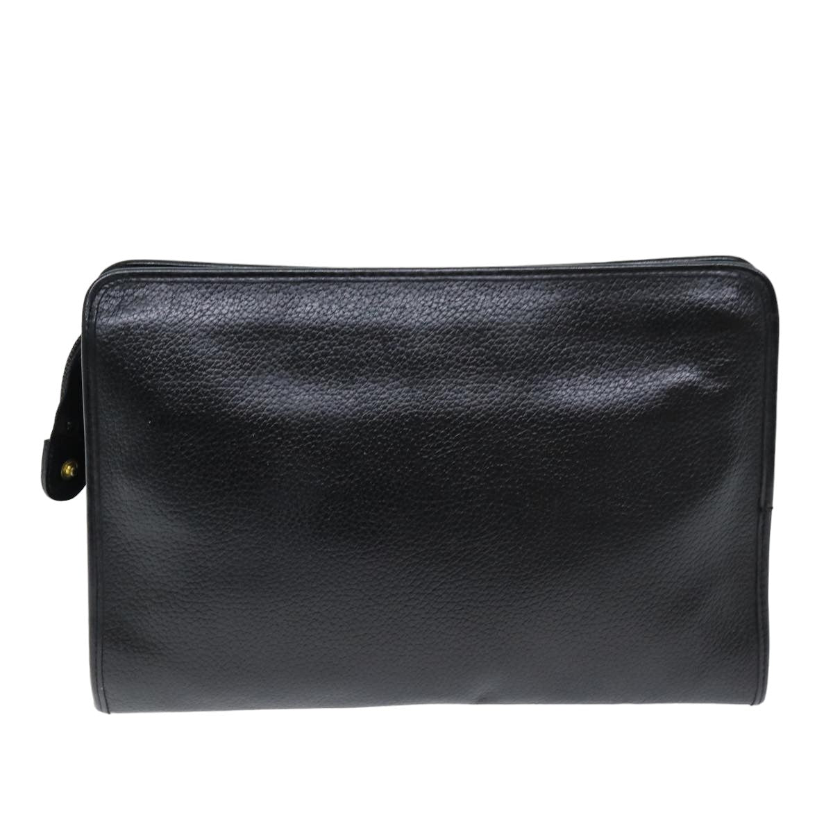 Burberry Luxury ss Clutch Bag Auth Bs14647 Leather Black