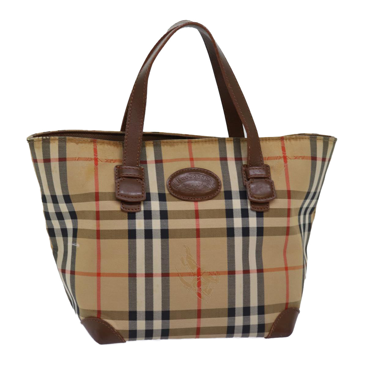 Burberry Luxury ss Nova Check Hand Bag Auth Bs14688 Canvas Beige Travel Bag