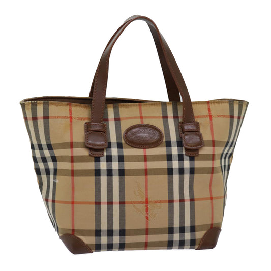 Burberry Luxury ss Nova Check Hand Bag Auth Bs14688 Canvas Beige Travel Bag