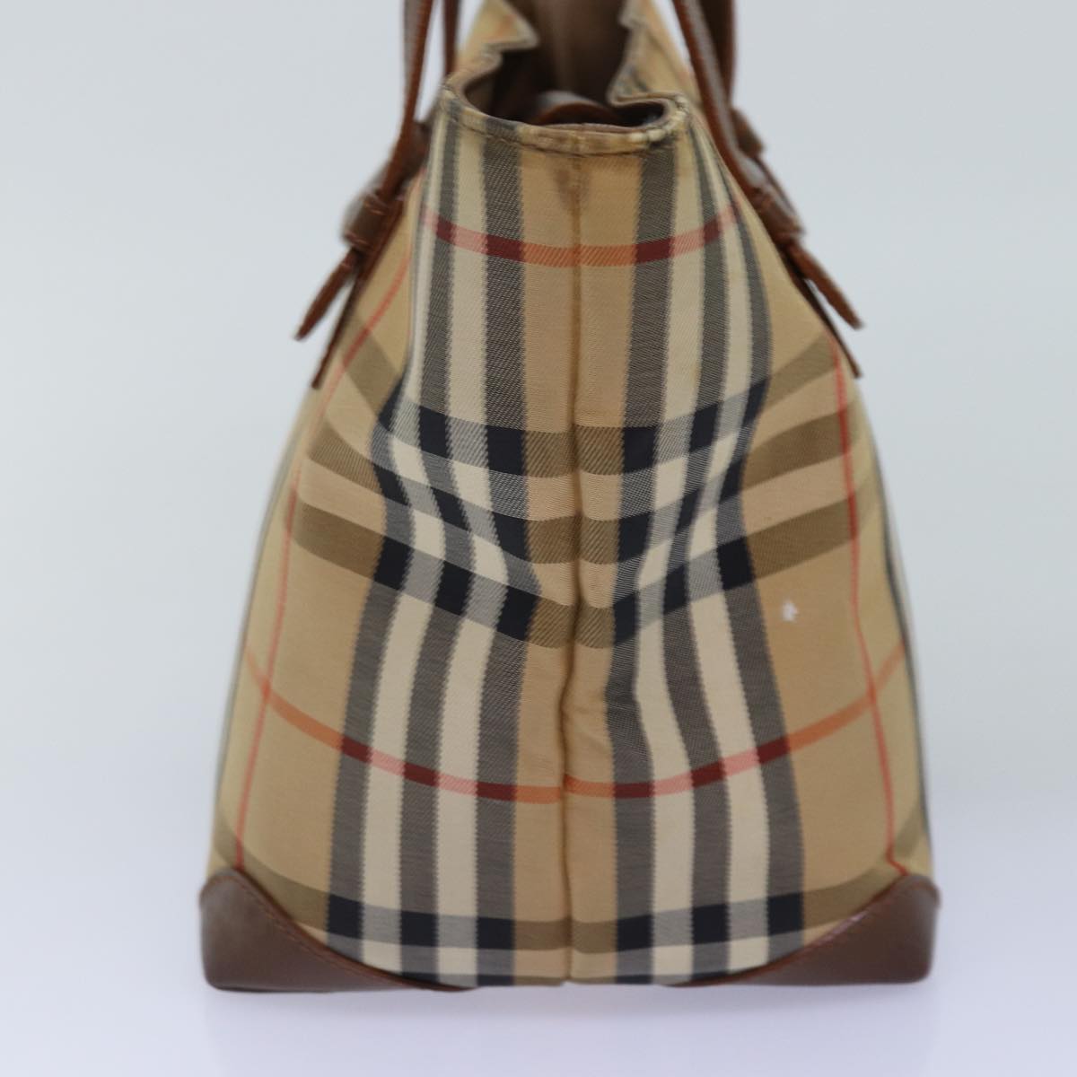 Burberry Luxury ss Nova Check Hand Bag Auth Bs14688 Canvas Beige Travel Bag