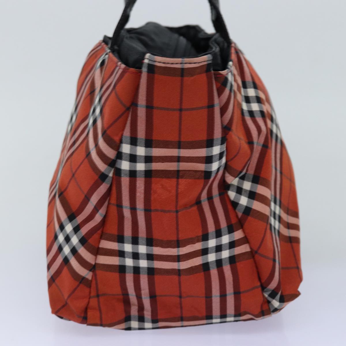 Burberry Luxury Nova Check Hand Bag Auth Bs14690 Nylon Red Travel Bag