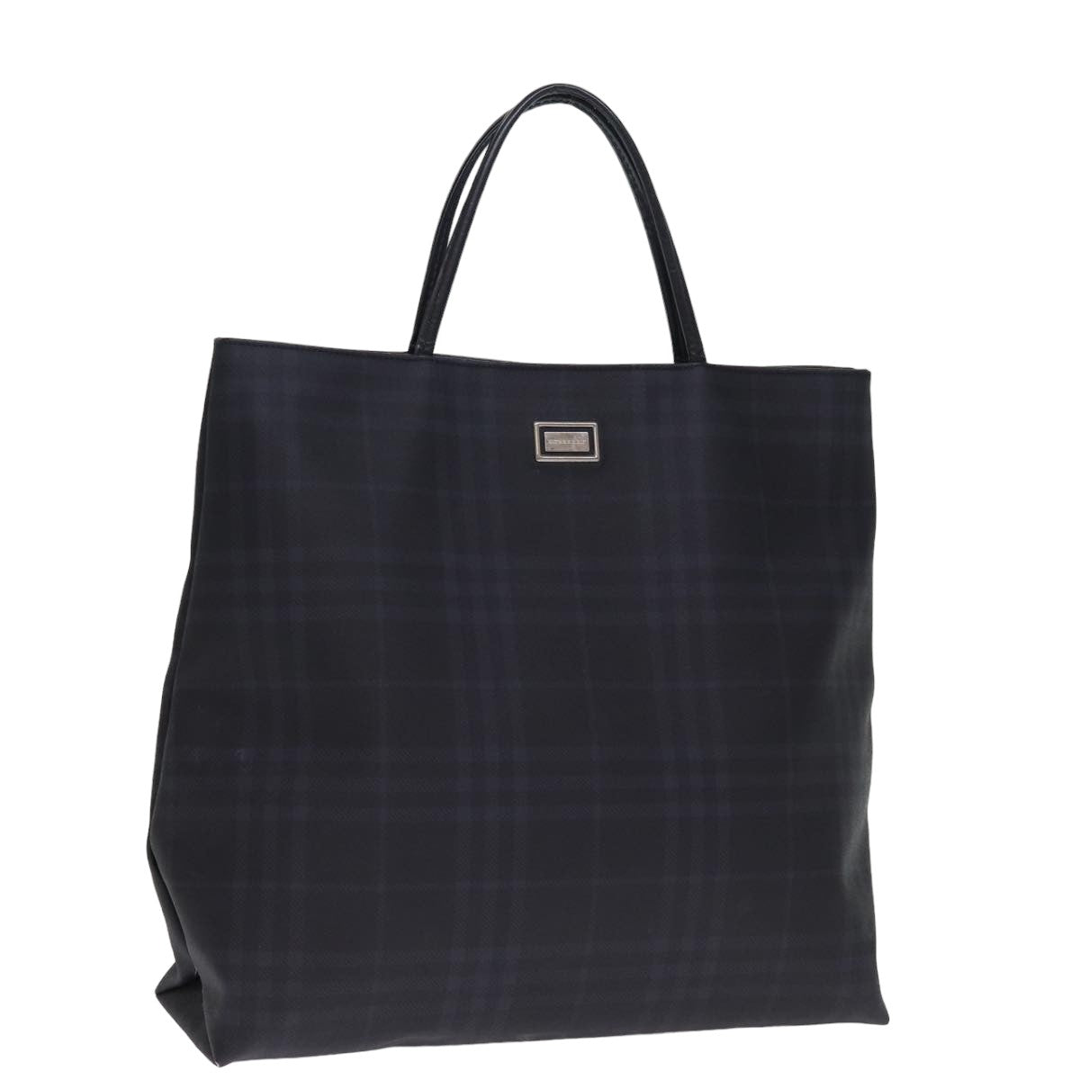 Burberry Luxury Nova Check Hand Bag Coated Auth Bs14826 Canvas Black Travel Bag