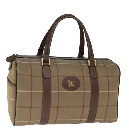 Burberry Luxury ss Nova Check Boston Bag Khaki Auth Canvas Travel Bag