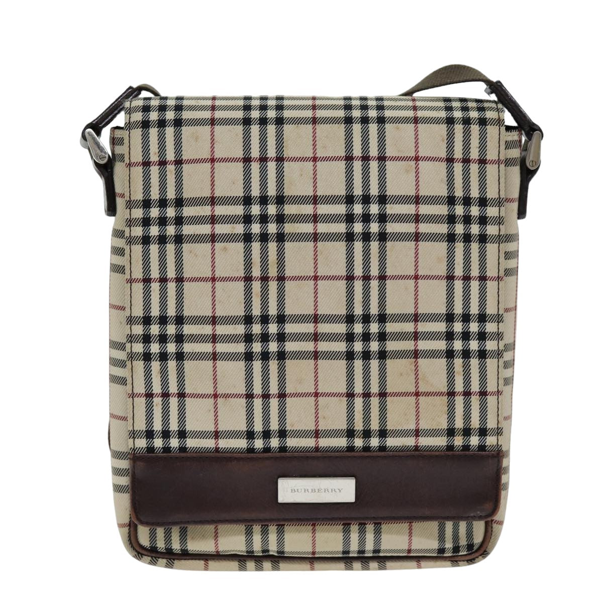Burberry Luxury Nova Check Shoulder Bag Auth Bs14883 Canvas Beige