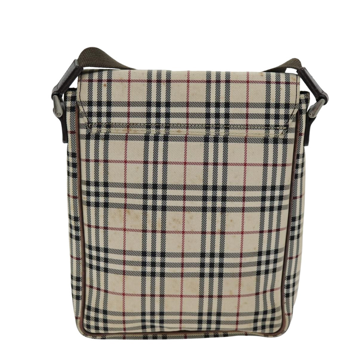 Burberry Luxury Nova Check Shoulder Bag Auth Bs14883 Canvas Beige