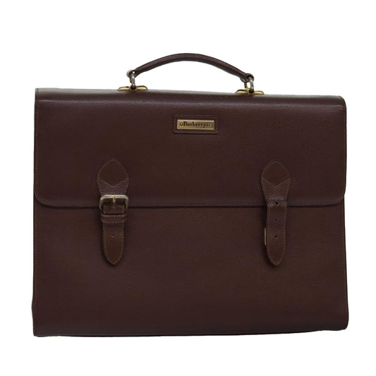 Burberry Luxury ss Hand Bag Auth Bs14914 Leather Brown Travel Bag