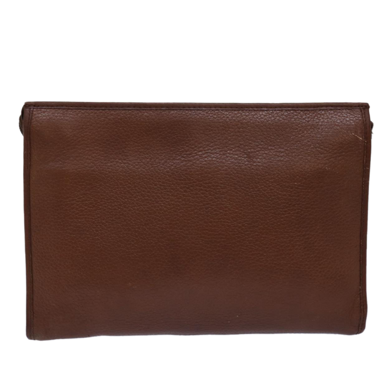 Burberry Luxury ss Clutch Bag Auth Bs14953 Leather Brown