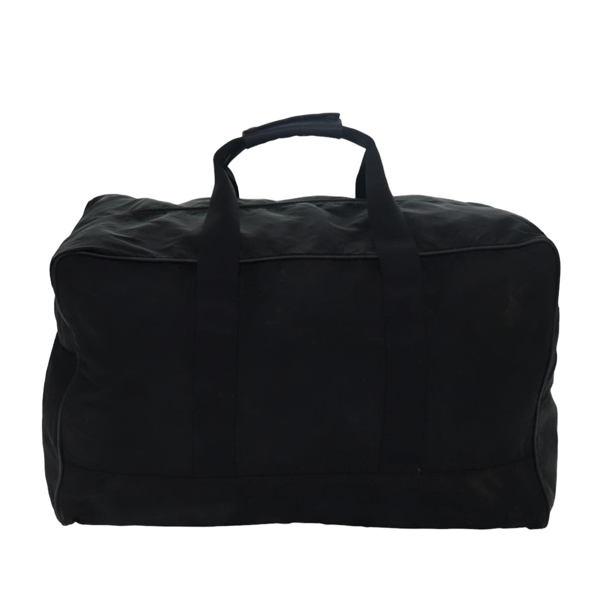 Prada Boston Bag Enamel 2Way Auth Black Travel Bag