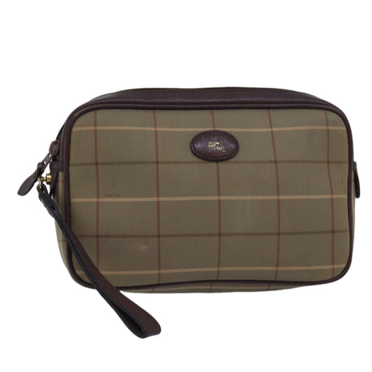 Burberry Luxury ss Nova Check Clutch Bag Auth Bs15066 Canvas Beige