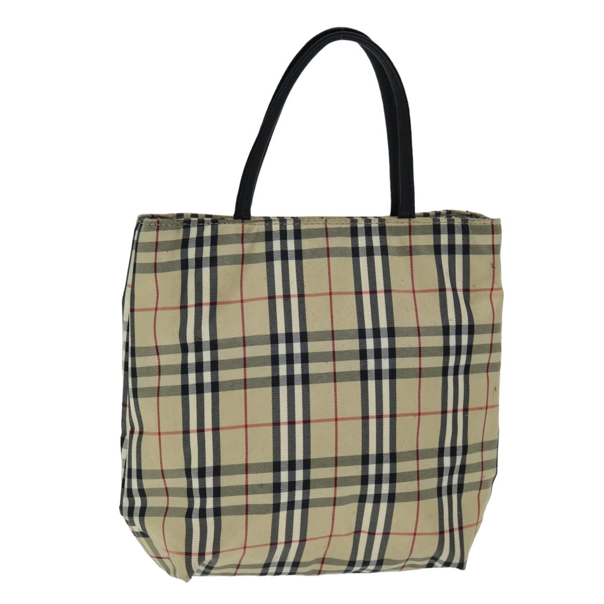 Burberry Luxury Nova Check Hand Bag Auth Bs15243 Nylon Beige Travel Bag
