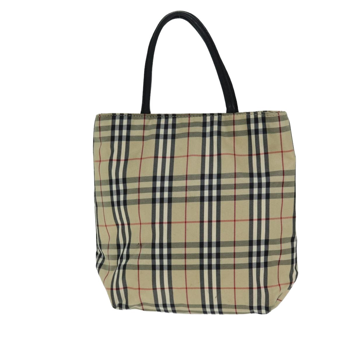 Burberry Luxury Nova Check Hand Bag Auth Bs15243 Nylon Beige Travel Bag