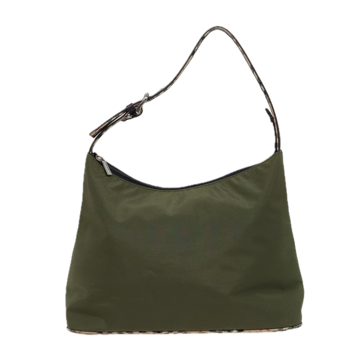 Burberry Luxury ss Label Shoulder Bag Khaki Auth Bs15353 Nylon Blue