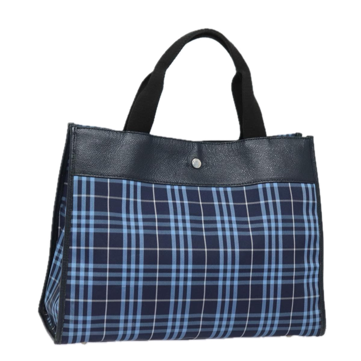 Burberry Luxury Nova Check Hand Bag Auth Bs15357 Nylon Blue Travel Bag
