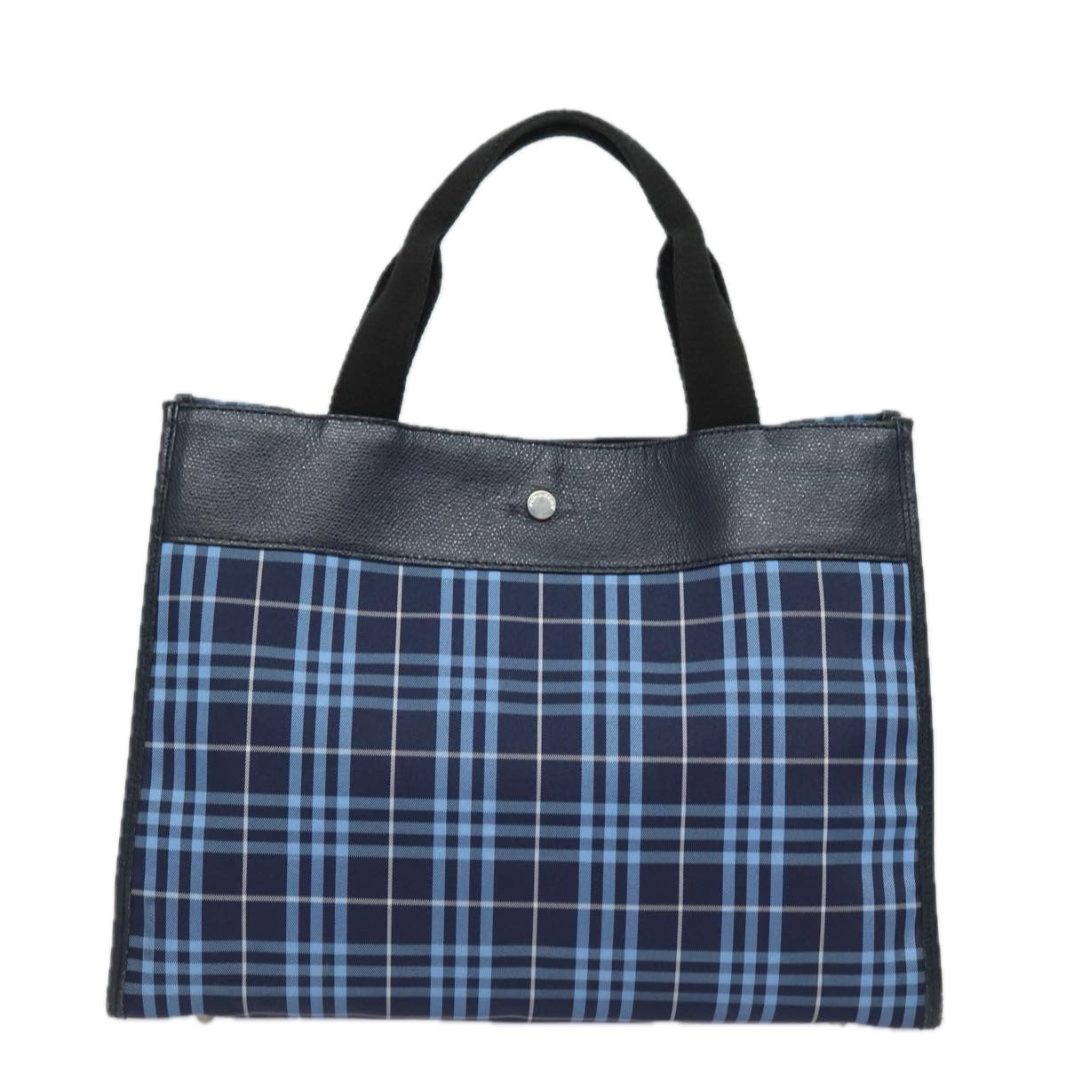 Burberry Luxury Nova Check Hand Bag Auth Bs15357 Nylon Blue Travel Bag