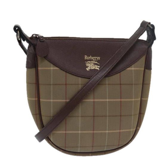 Burberry Luxury ss Nova Check Shoulder Bag Auth Bs15361 Canvas Brown
