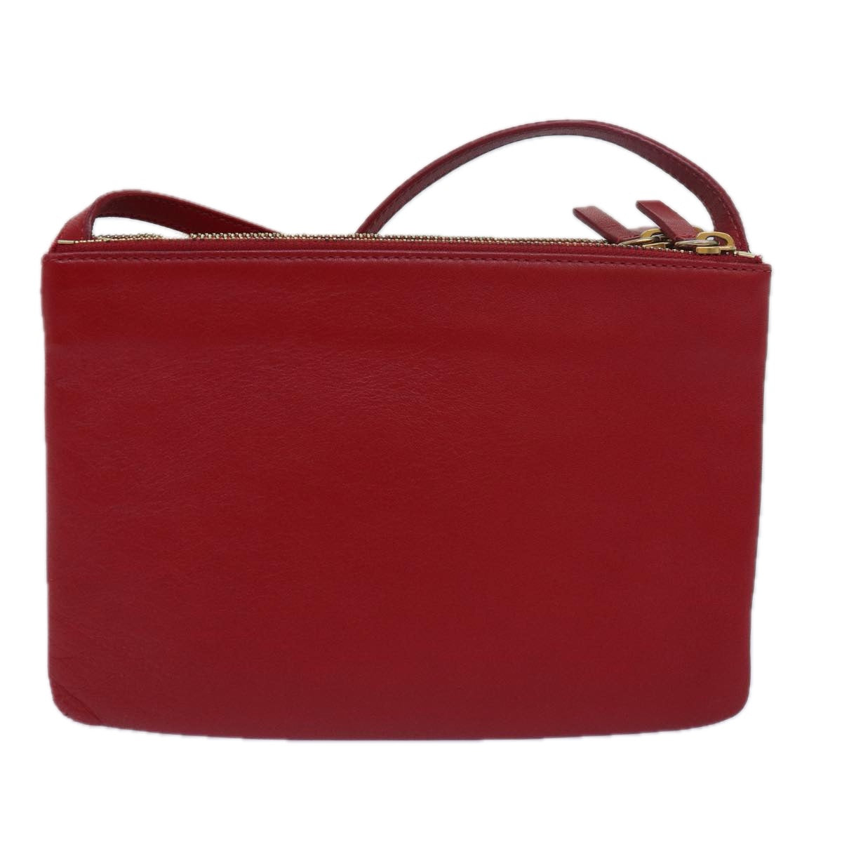 Luxury Trio Shoulder Bag Leather Red