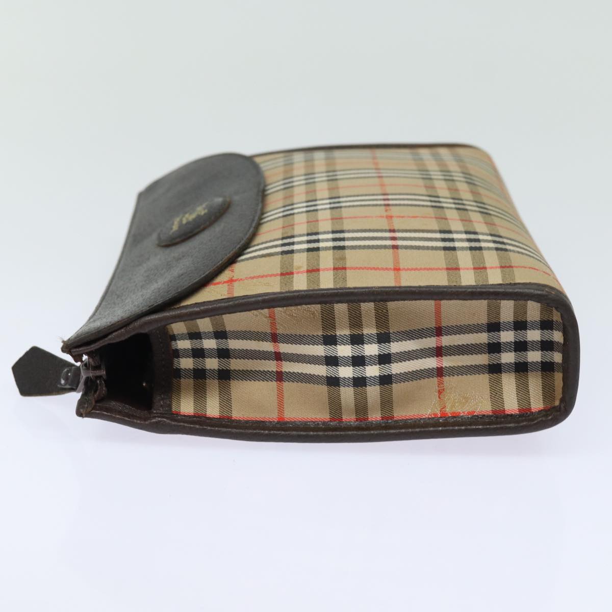 Burberry Luxury ss Nova Check Clutch Bag Auth Bs15450 Canvas Beige