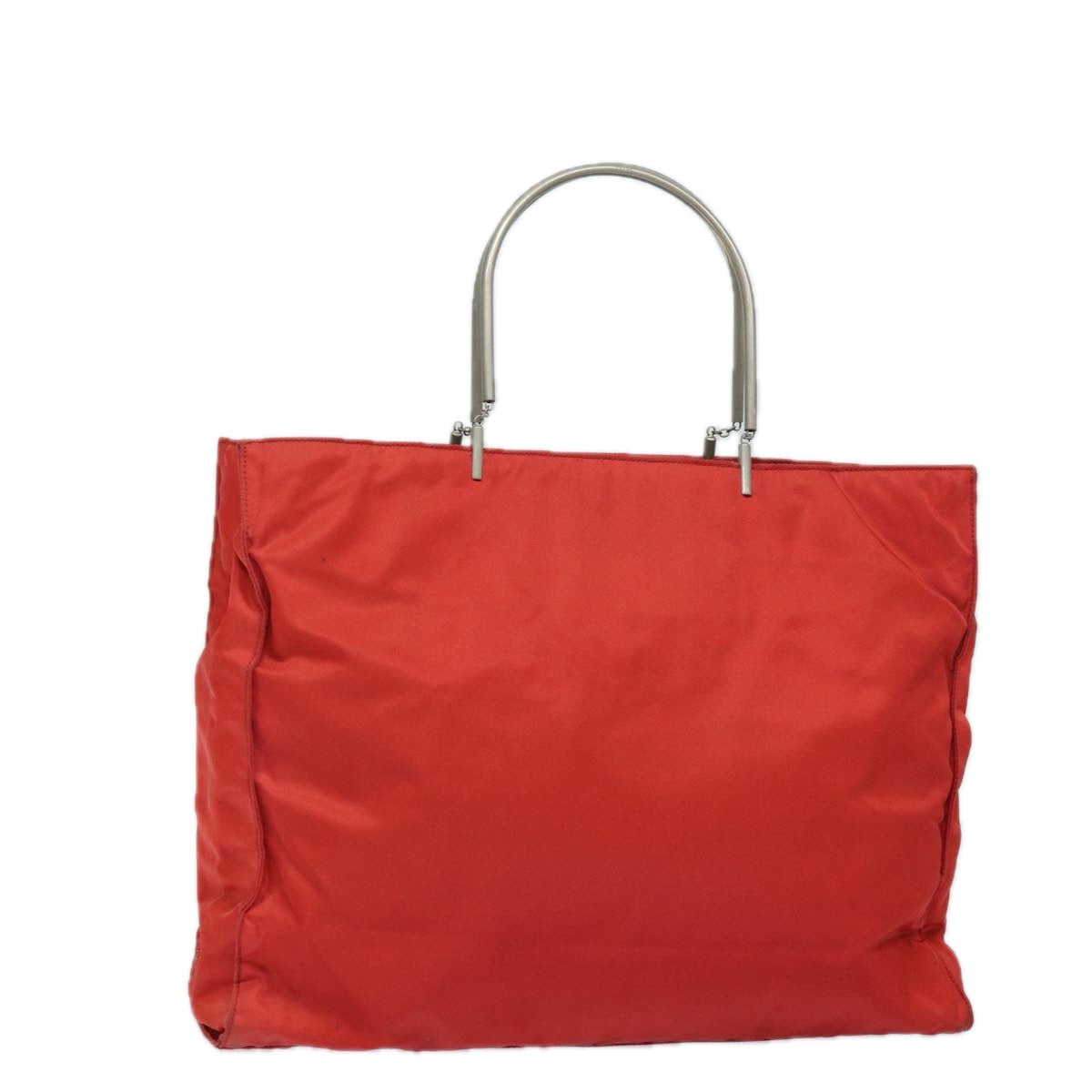 Prada Hand Bag Auth Nylon Red Travel Bag Red Auth Bs15597