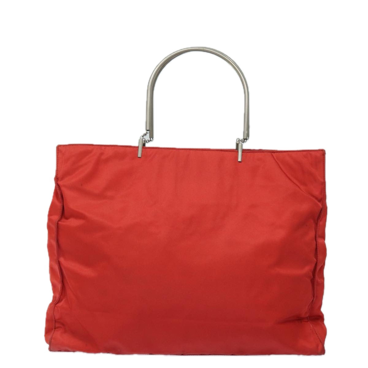 Prada Hand Bag Auth Nylon Red Travel Bag Red Auth Bs15597