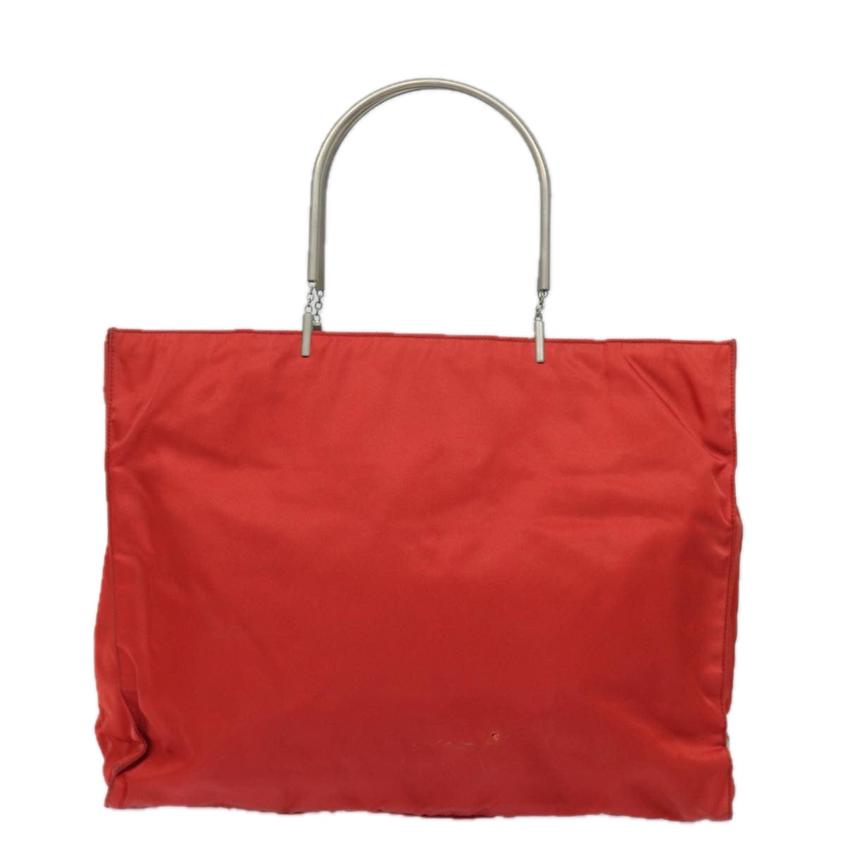 Prada Hand Bag Auth Nylon Red Travel Bag Red Auth Bs15597