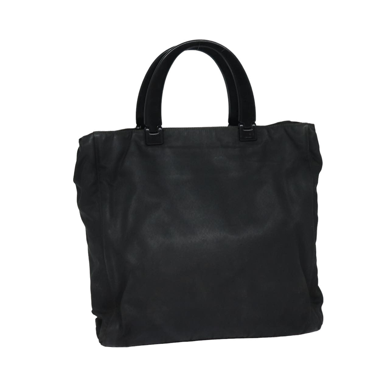 Prada Hand Bag Auth Nylon Black Travel Bag Black Auth Bs15599