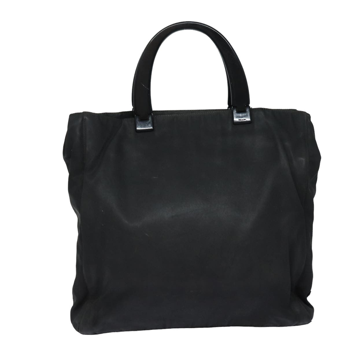 Prada Hand Bag Auth Nylon Black Travel Bag Black Auth Bs15599