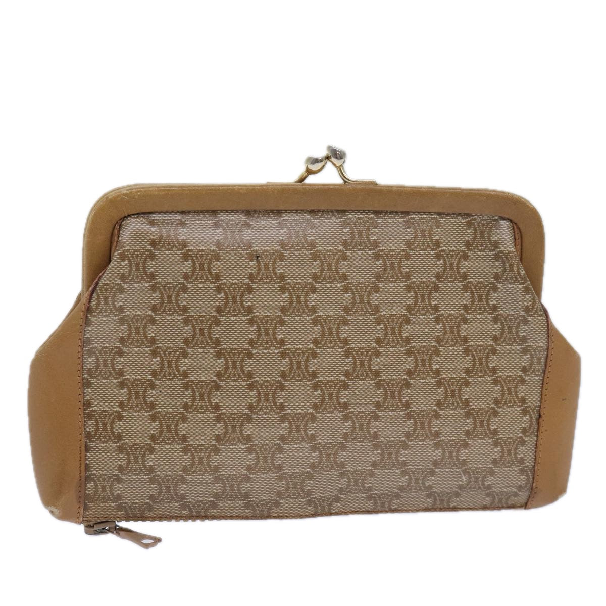 Luxury Macadam Pouch Handbag Canvas Beige Travel Bag