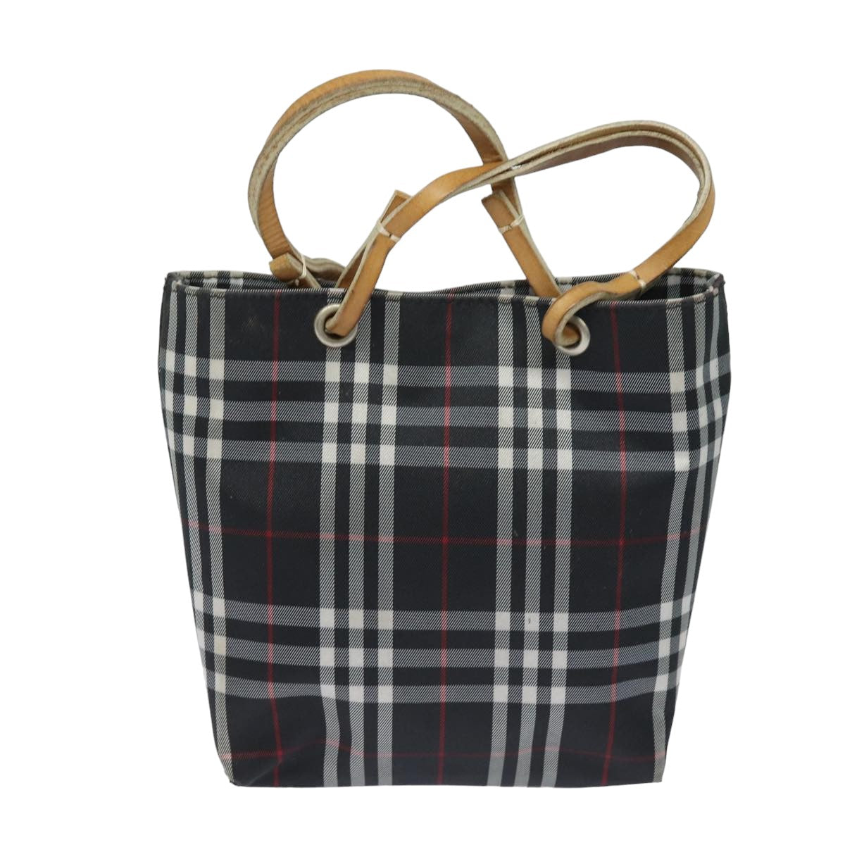 Burberry Luxury Nova Check Hand Bag Auth Bs15673 Nylon Black Travel Bag